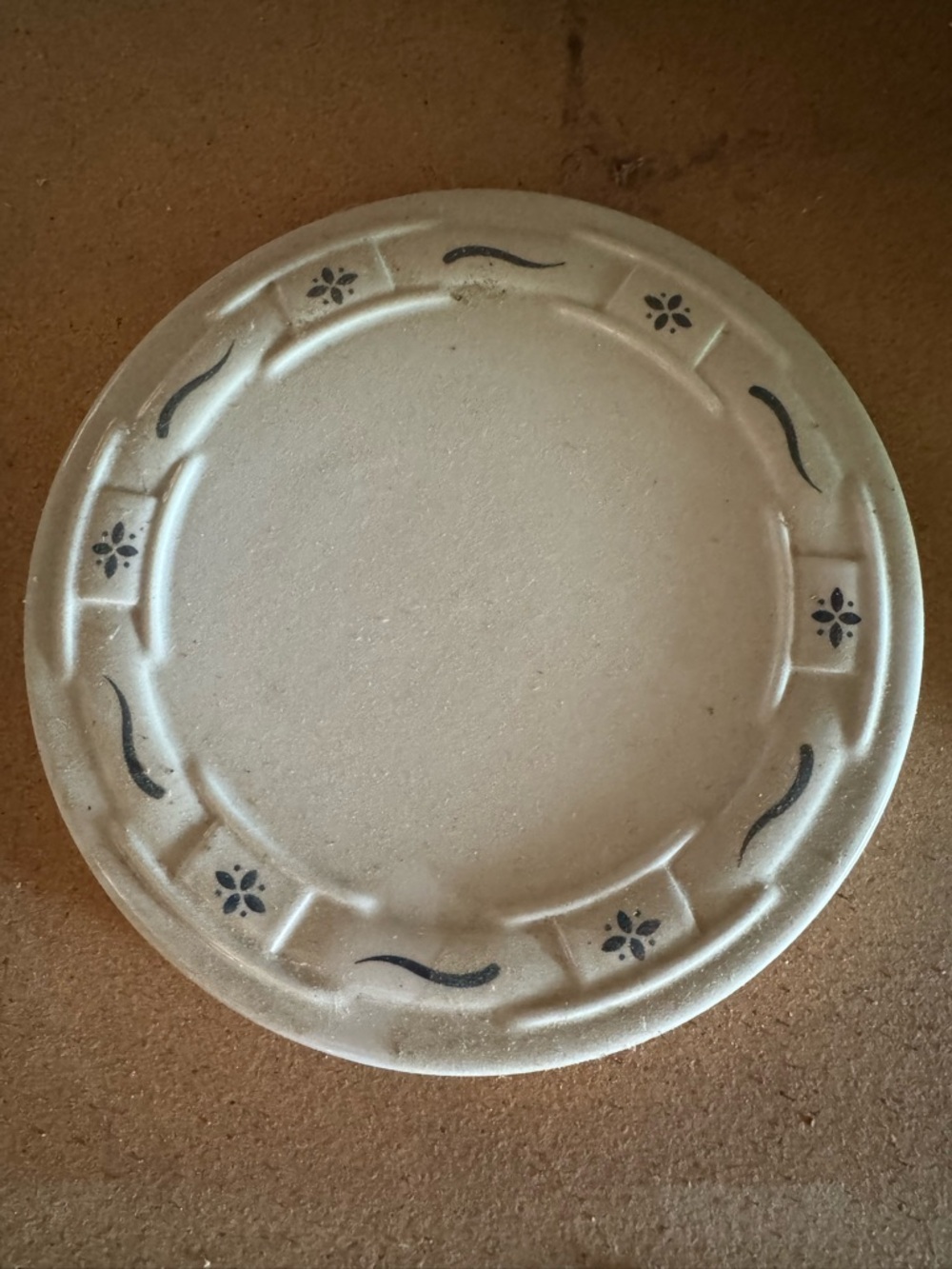 Longaberger Blue Woven Traditions Pottery Trivet